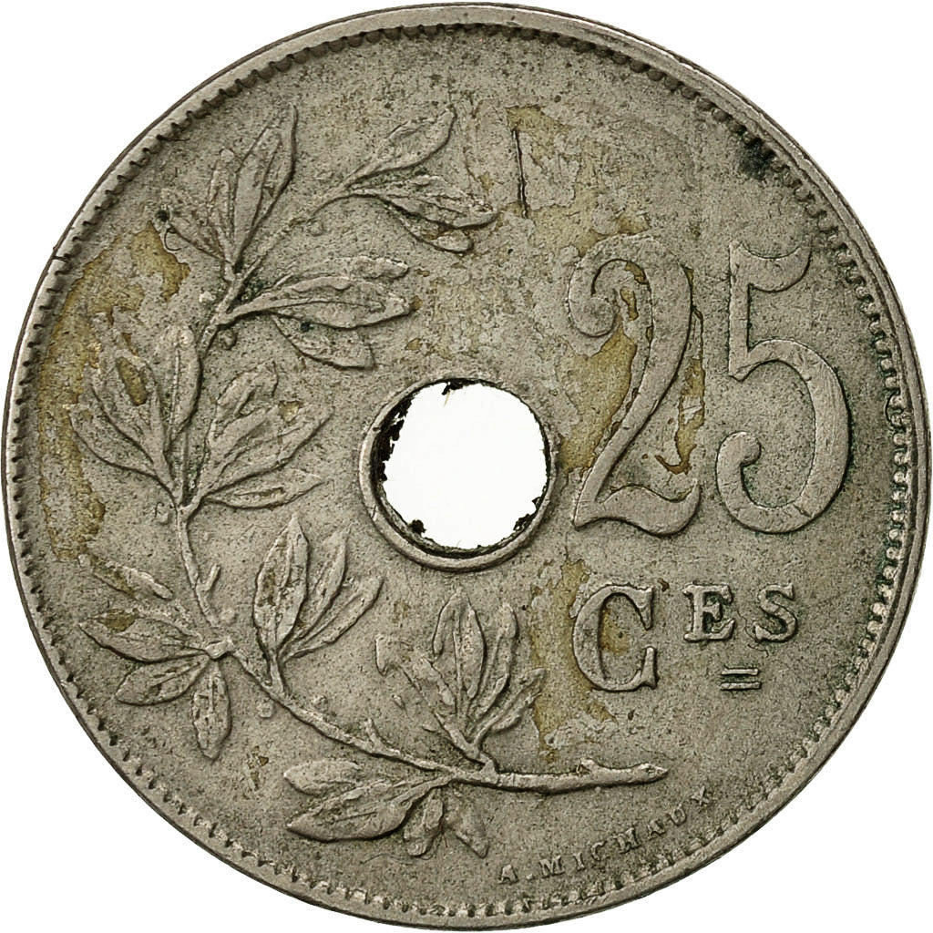 Coin, Belgium, 25 Centimes, 1921, VF(30-35), Copper-nickel, KM:68.1