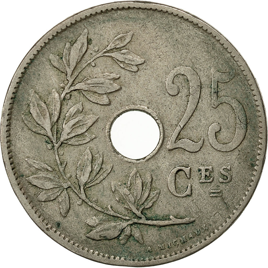 Coin, Belgium, 25 Centimes, 1928, VF(30-35), Copper-nickel, KM:68.1