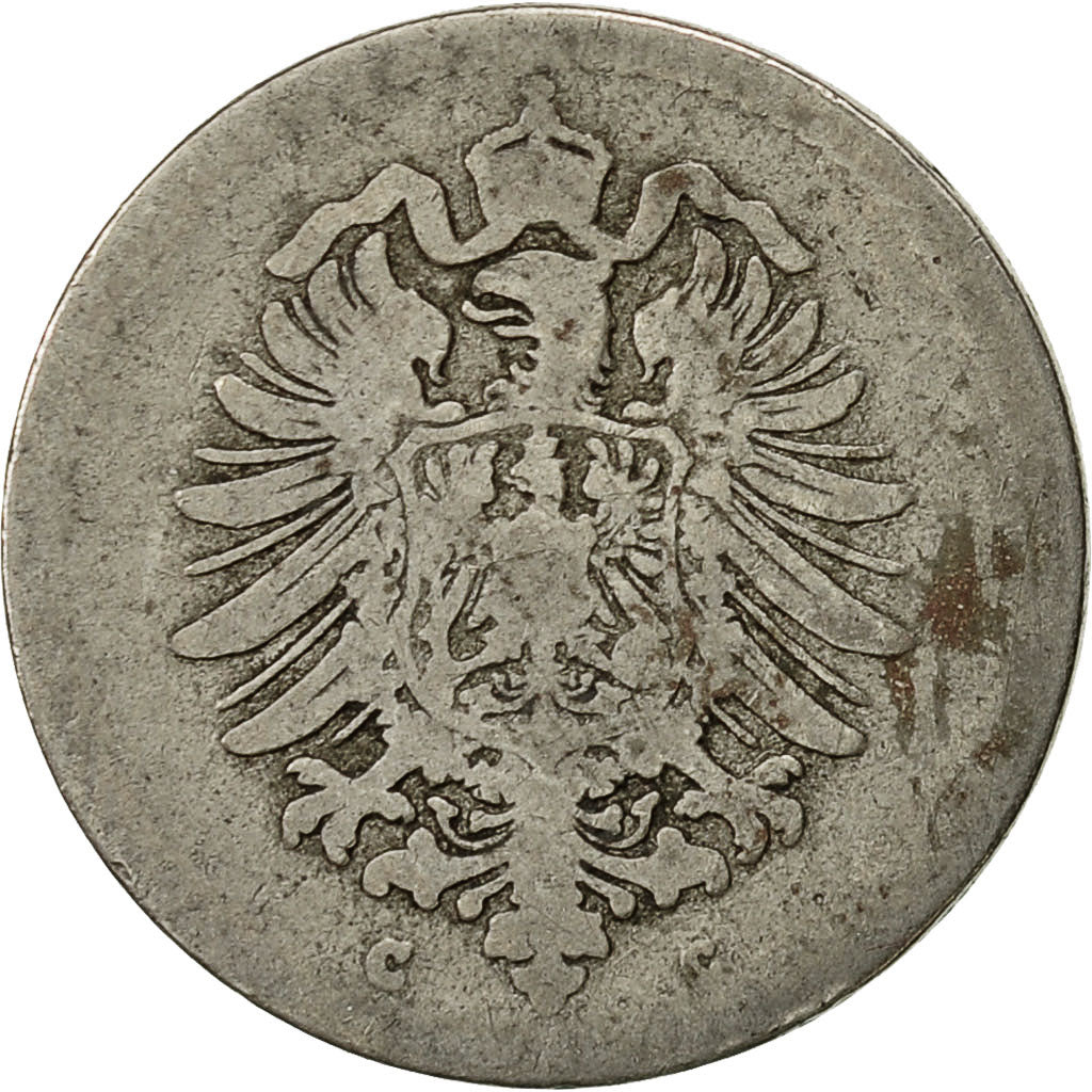 Münze, GERMANY - EMPIRE, Wilhelm I, 5 Pfennig, 1874, S, Copper-nickel, KM:3