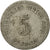 Coin, GERMANY - EMPIRE, Wilhelm I, 5 Pfennig, 1874, VF(20-25), Copper-nickel