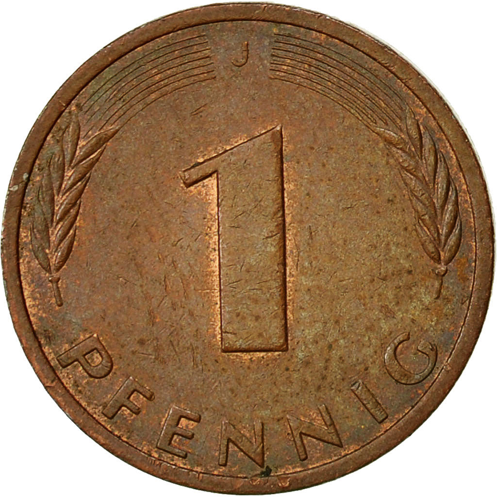 Coin, GERMANY - FEDERAL REPUBLIC, Pfennig, 1984, Hambourg, AU(50-53), Copper