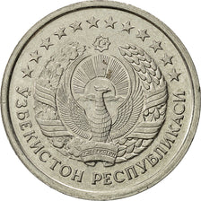 Coin, Uzbekistan, 50 Tiyin, 1994, MS(63), Nickel Clad Steel, KM:6.1