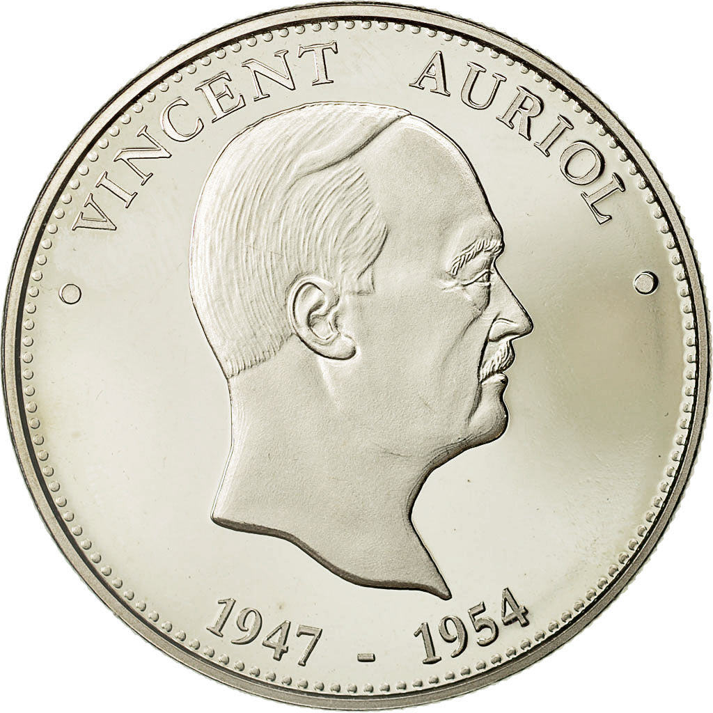 Francia, Medal, Les Présidents de la République, Vincent Auriol, French Fourth