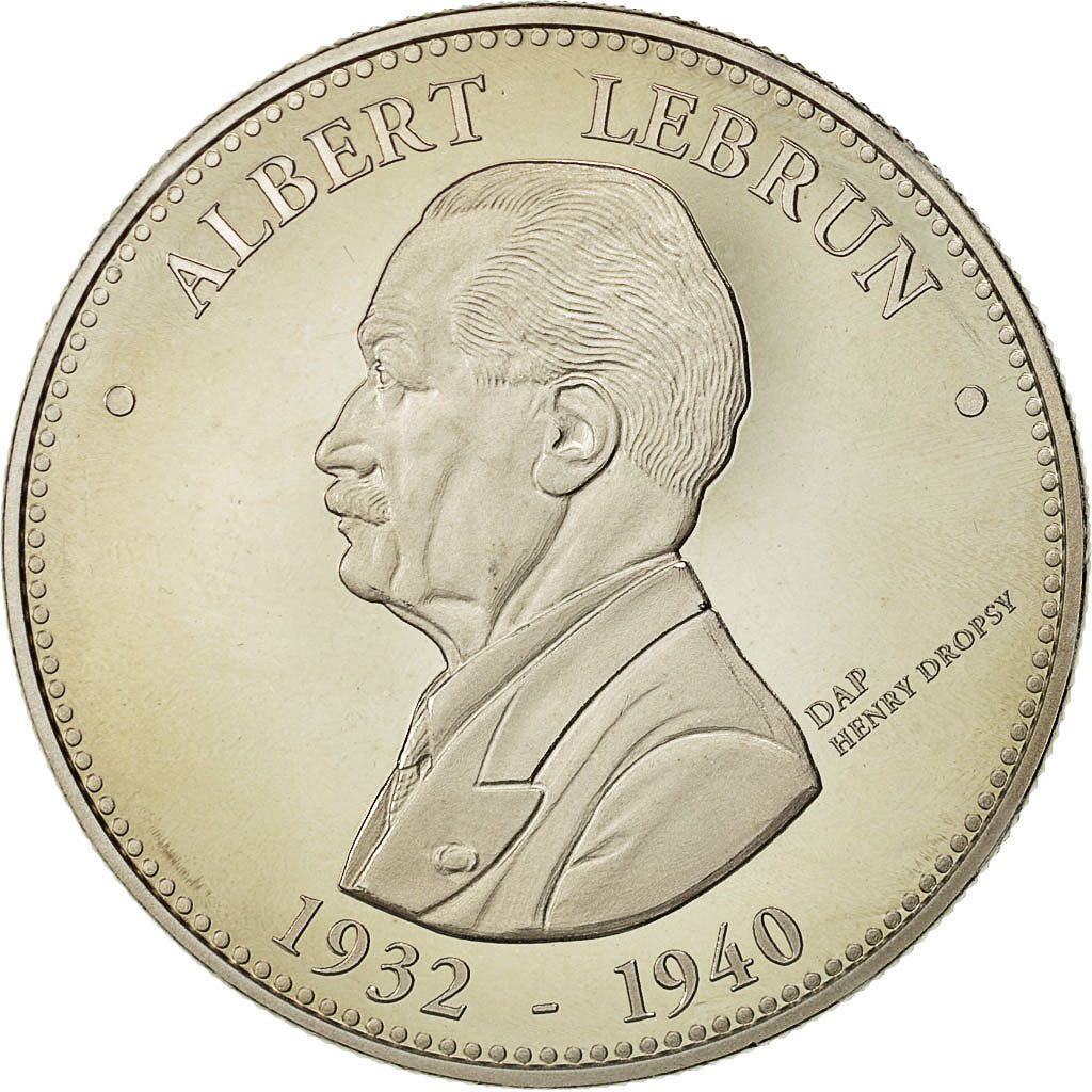 France, Medal, Les Présidents de la République, Albert Lebrun, French Third