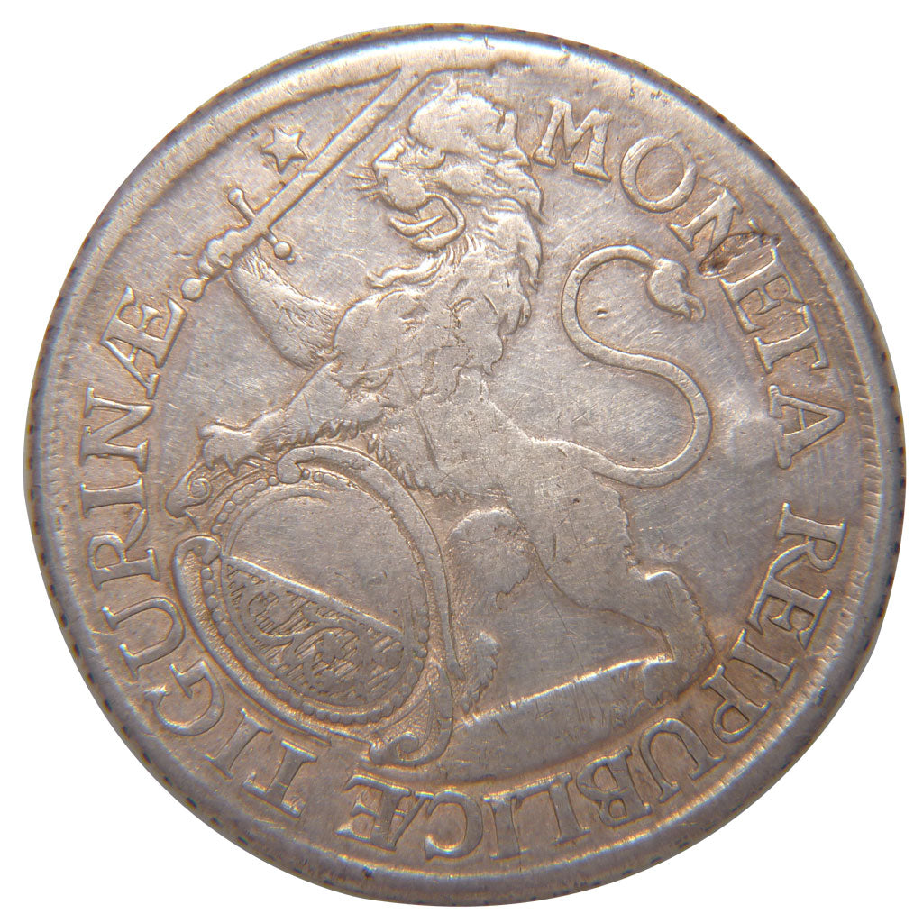 Moneda, CANTONES SUIZOS, ZURICH, Thaler, 1736, Zürich, MBC, Plata, KM:143.3