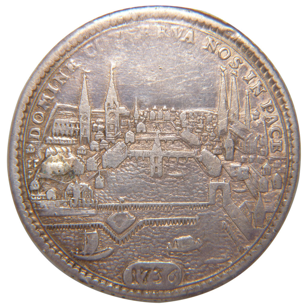 Moneda, CANTONES SUIZOS, ZURICH, Thaler, 1736, Zürich, MBC, Plata, KM:143.3