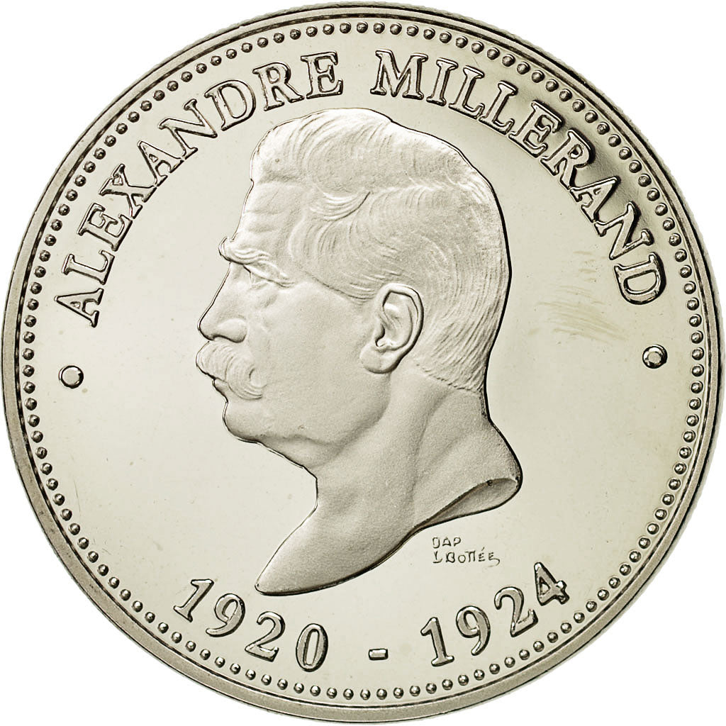 Frankreich, Medal, Les Présidents de la République, Alexandre Millerand