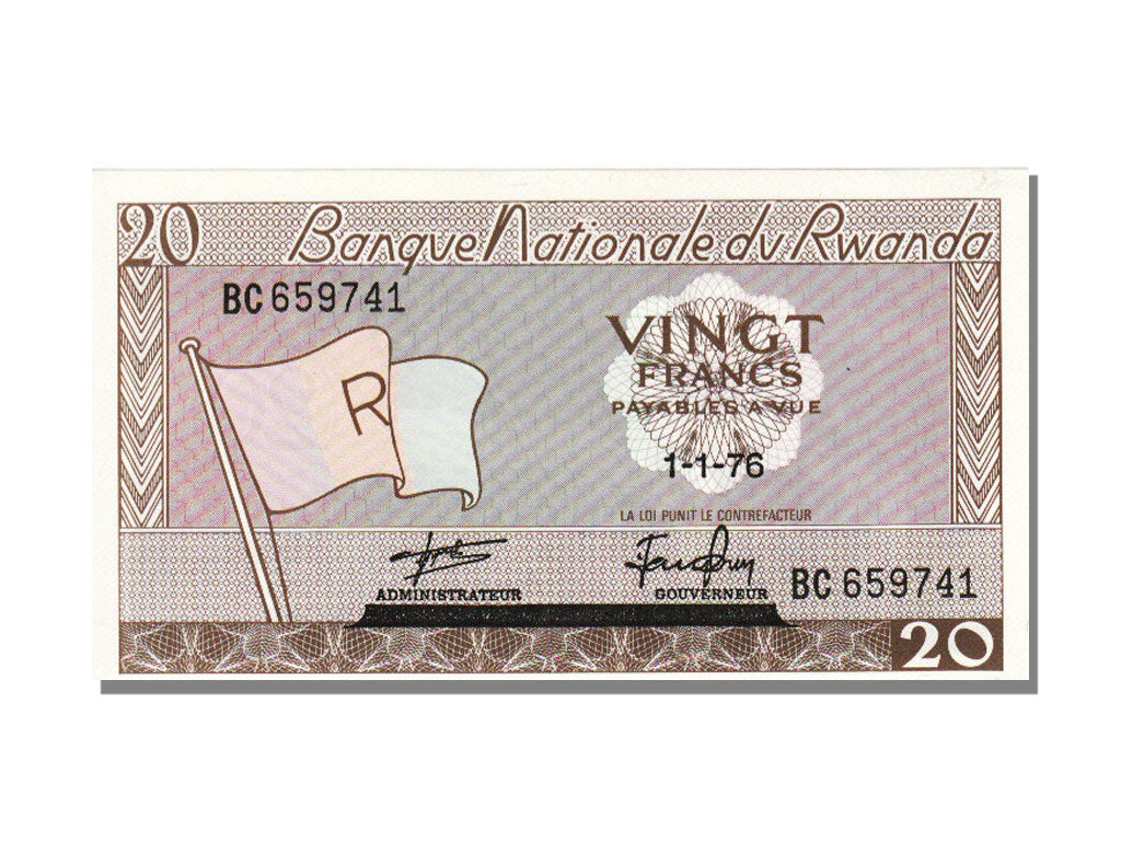 Rwanda, 20 Francs, 1976, 1976-01-01, UNC(65-70), BC 659741