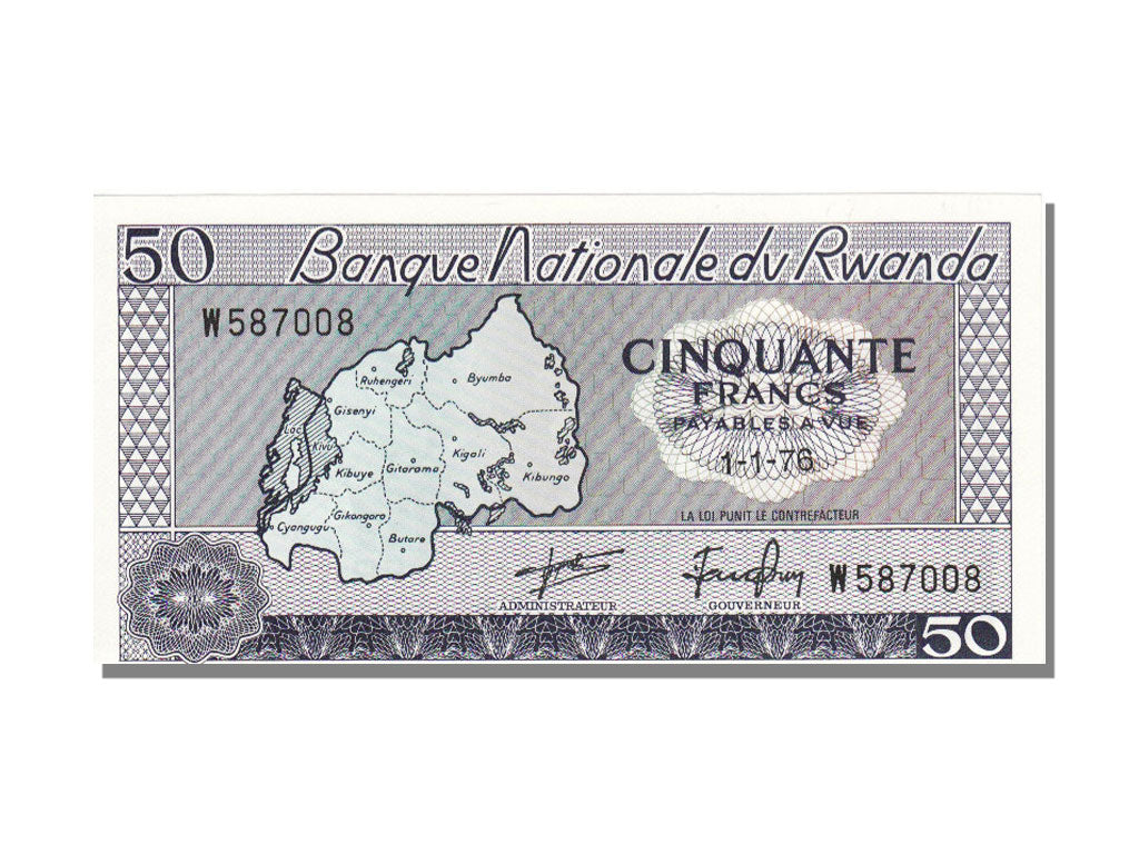 Ruanda, 50 Francs, 1976, 1976-01-01, FDS