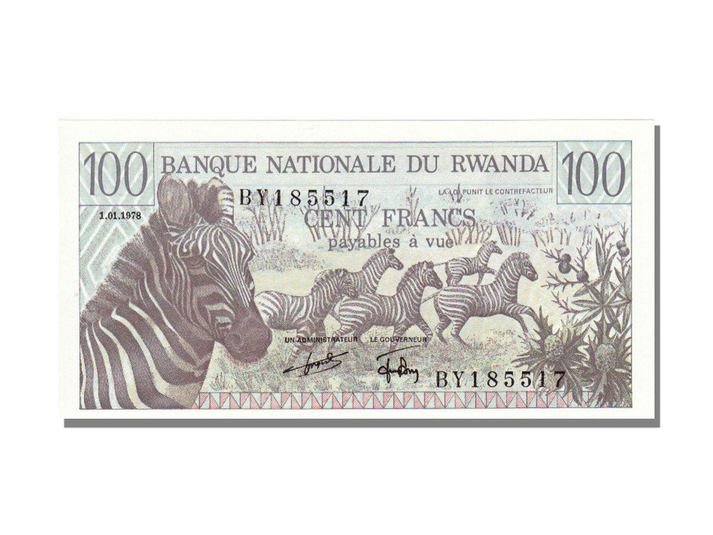 Rwanda, 100 Francs, 1978, 1978-01-01, UNC(65-70), BY185517