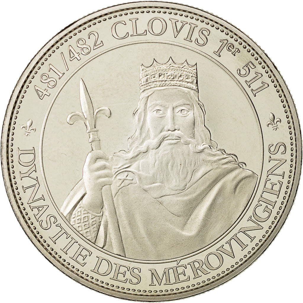 Francja, Medal, Królewskie, Clovis, Historia, Dynastie des Mérovingiens