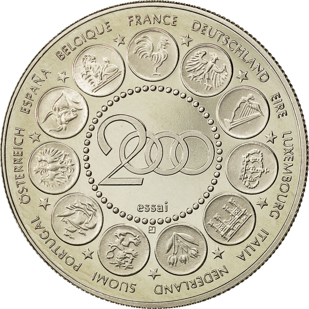 France, Medal, Essai Euro Marianne, 2000, MS(64), Copper-nickel