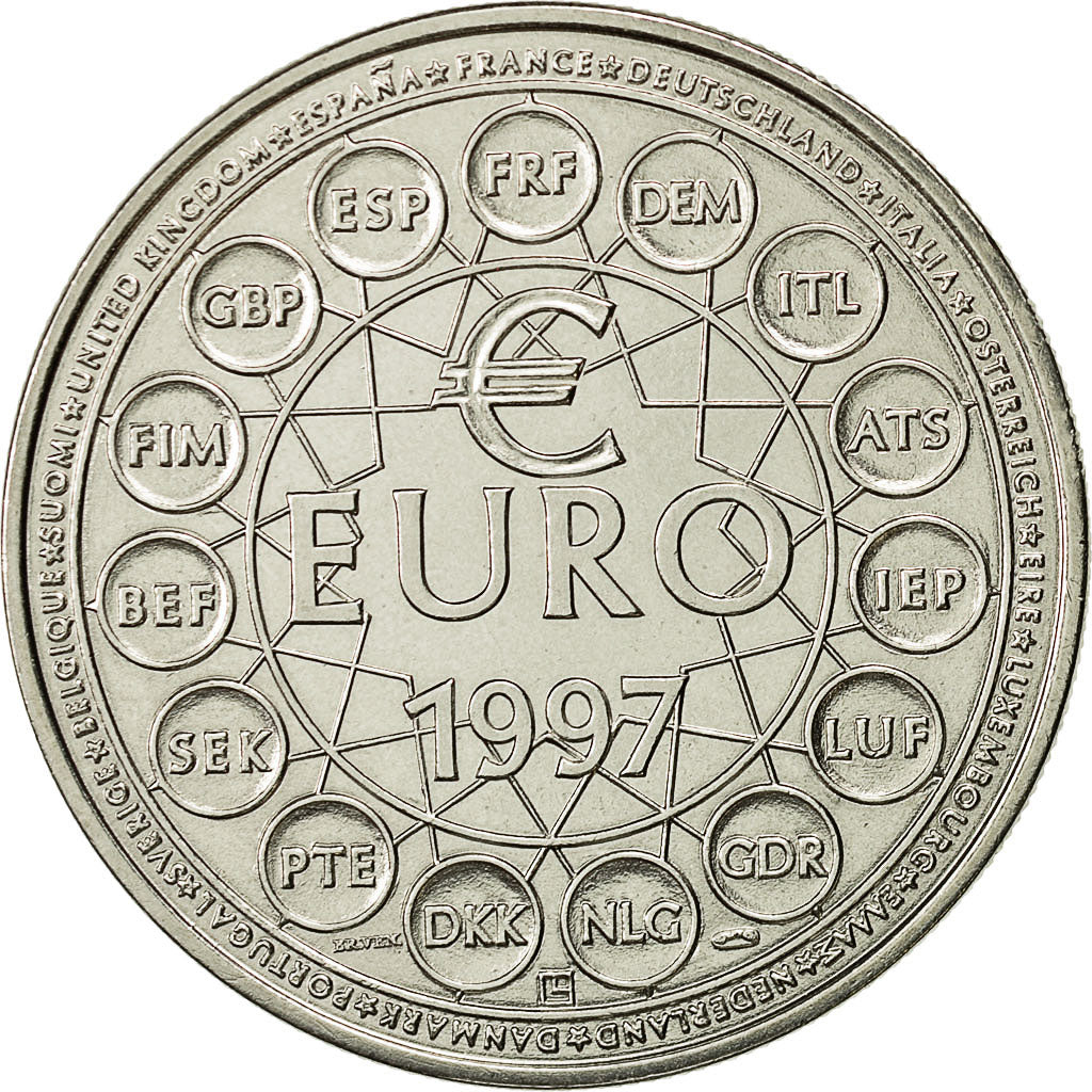 Francja, Medal, Europa, 1997, MS(64), Miedź-Nikiel