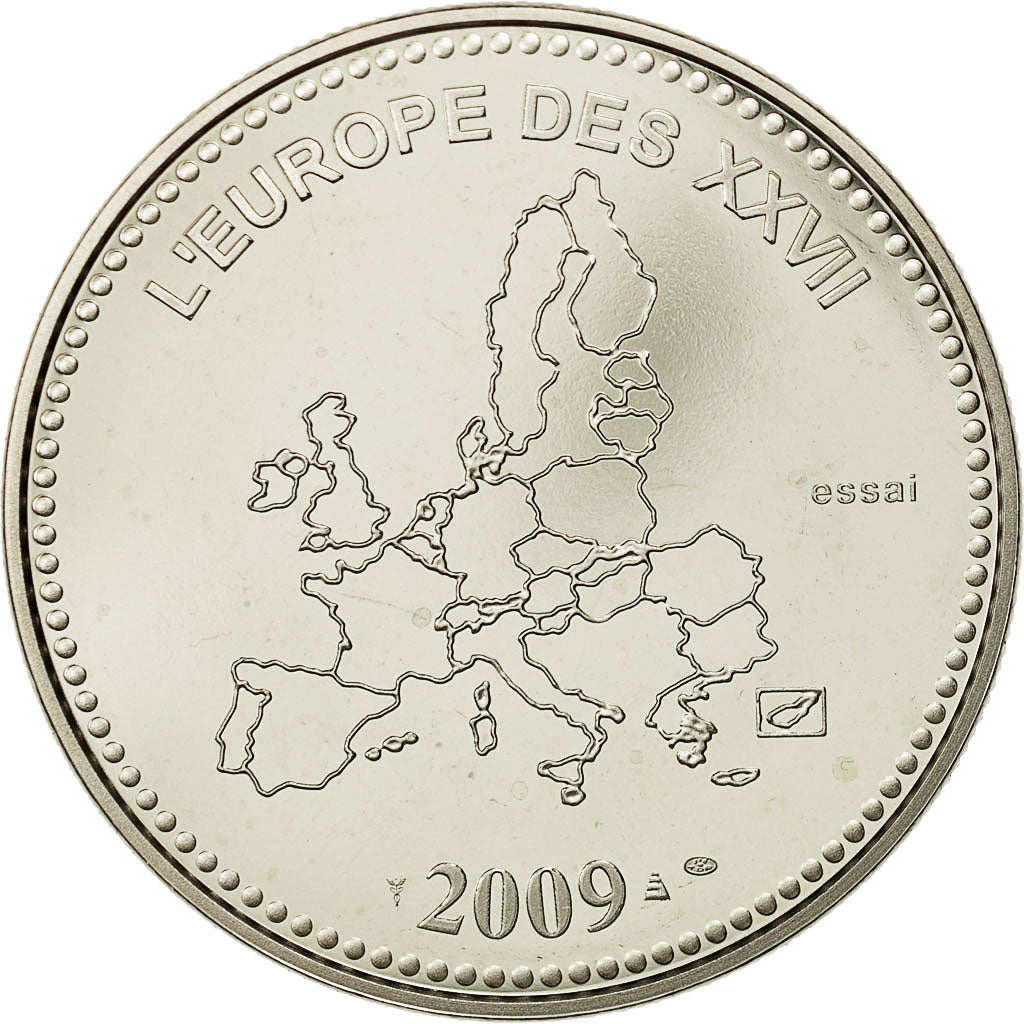 Francja, Medal, L'Europe des XXVII Essai, 10ème Anniversaire 1999-2009 EURO DES