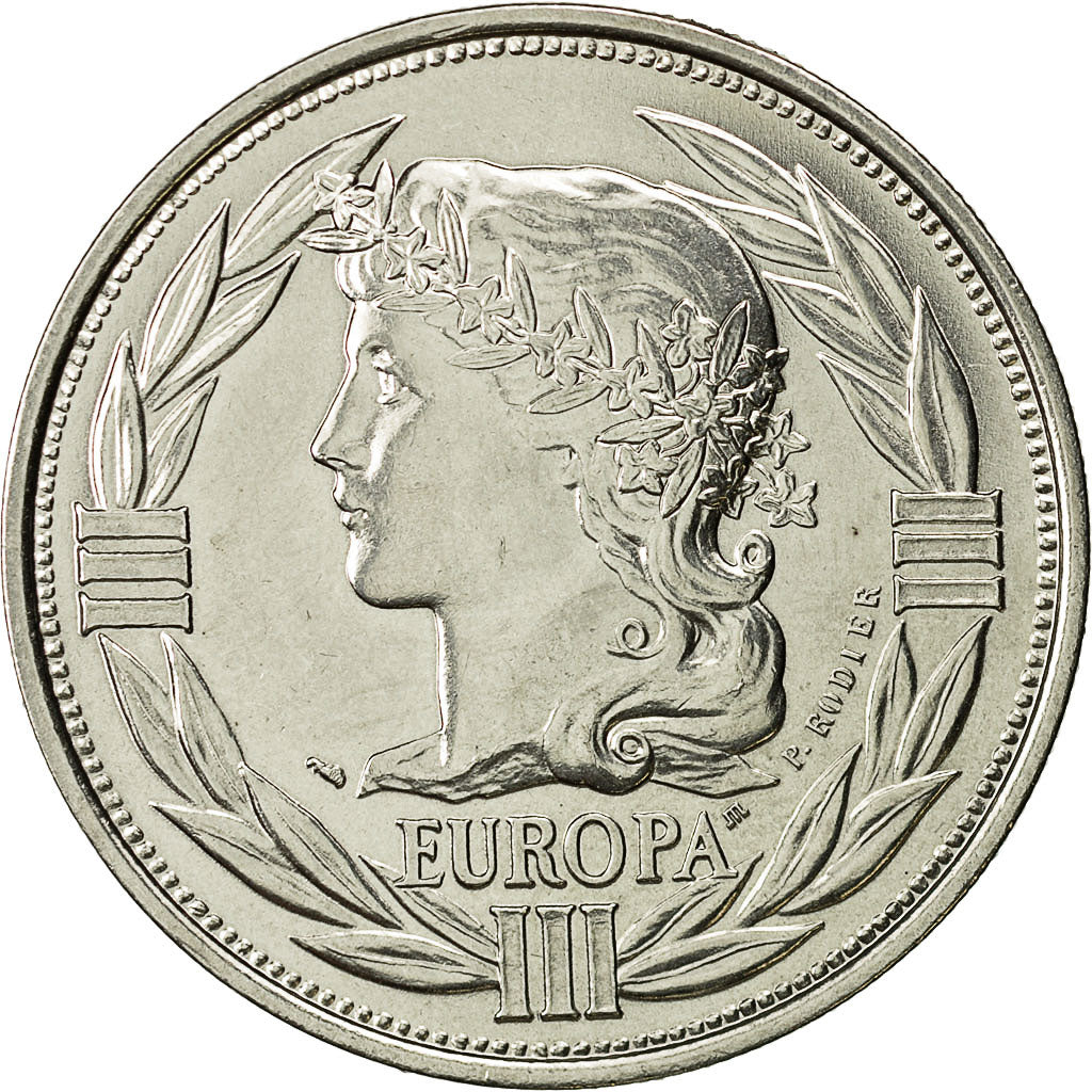 Francja, Medal, Ecu Europa, 1992, MS(64), Miedź-Nikiel