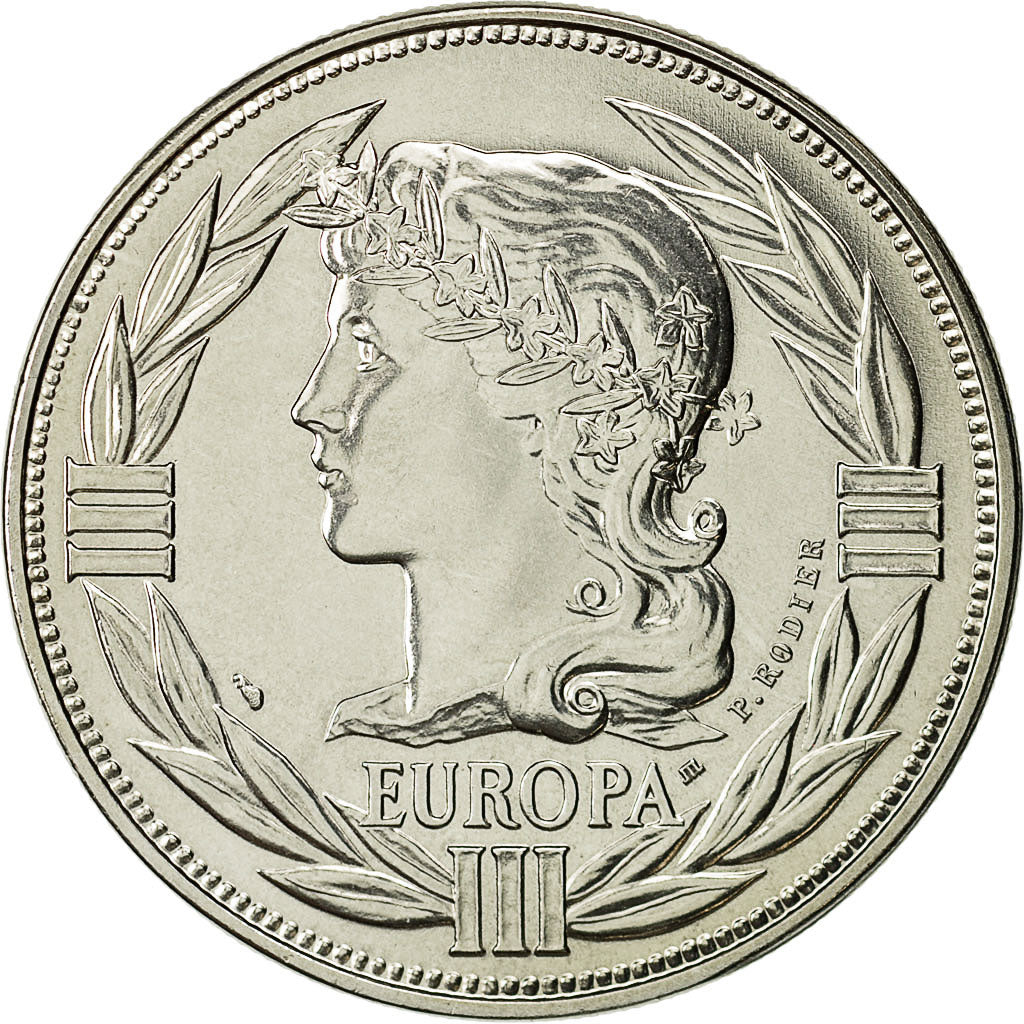 Francja, Medal, Ecu Europa, 1988, MS(64), Miedź-Nikiel