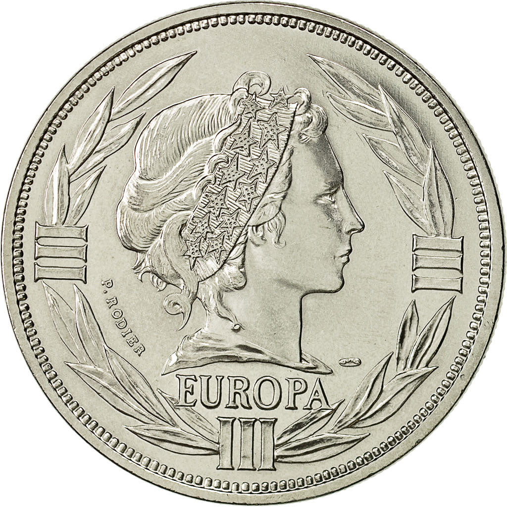 Francja, Medal, Ecu Europa, 1994, MS(64), Miedź-Nikiel