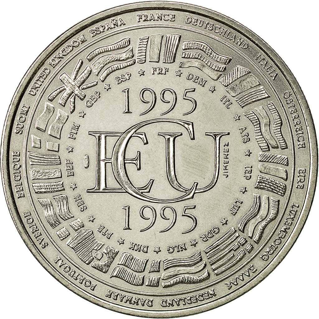 France, Medal, Ecu Europa, 1995, MS(64), Copper-nickel