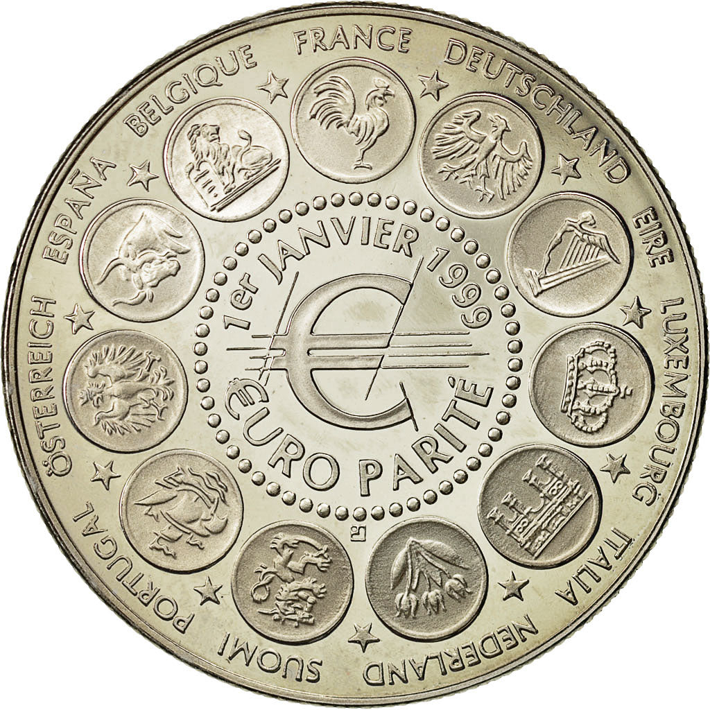 France, Medal, 1er Janvier 1999, Euro Parité, EUROPA, 1999, MS(64)