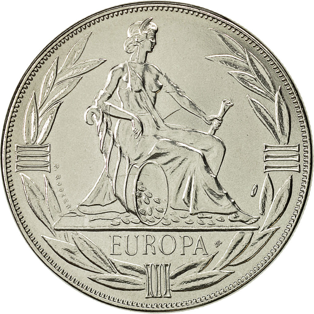 France, Medal, Ecu Europa, 1984, MS(64), Copper-nickel