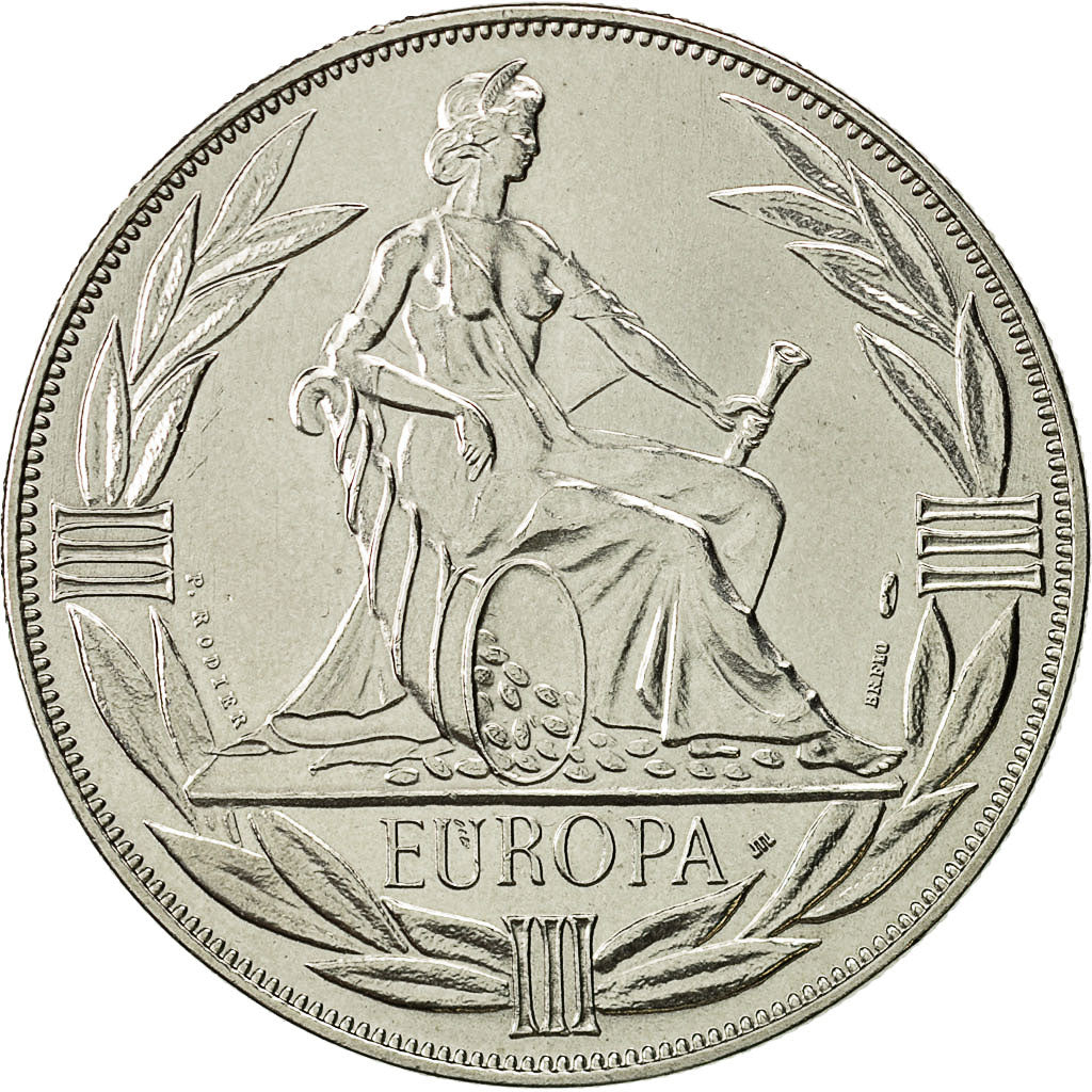 France, Medal, Ecu Europa, 1982, MS(64), Copper-nickel