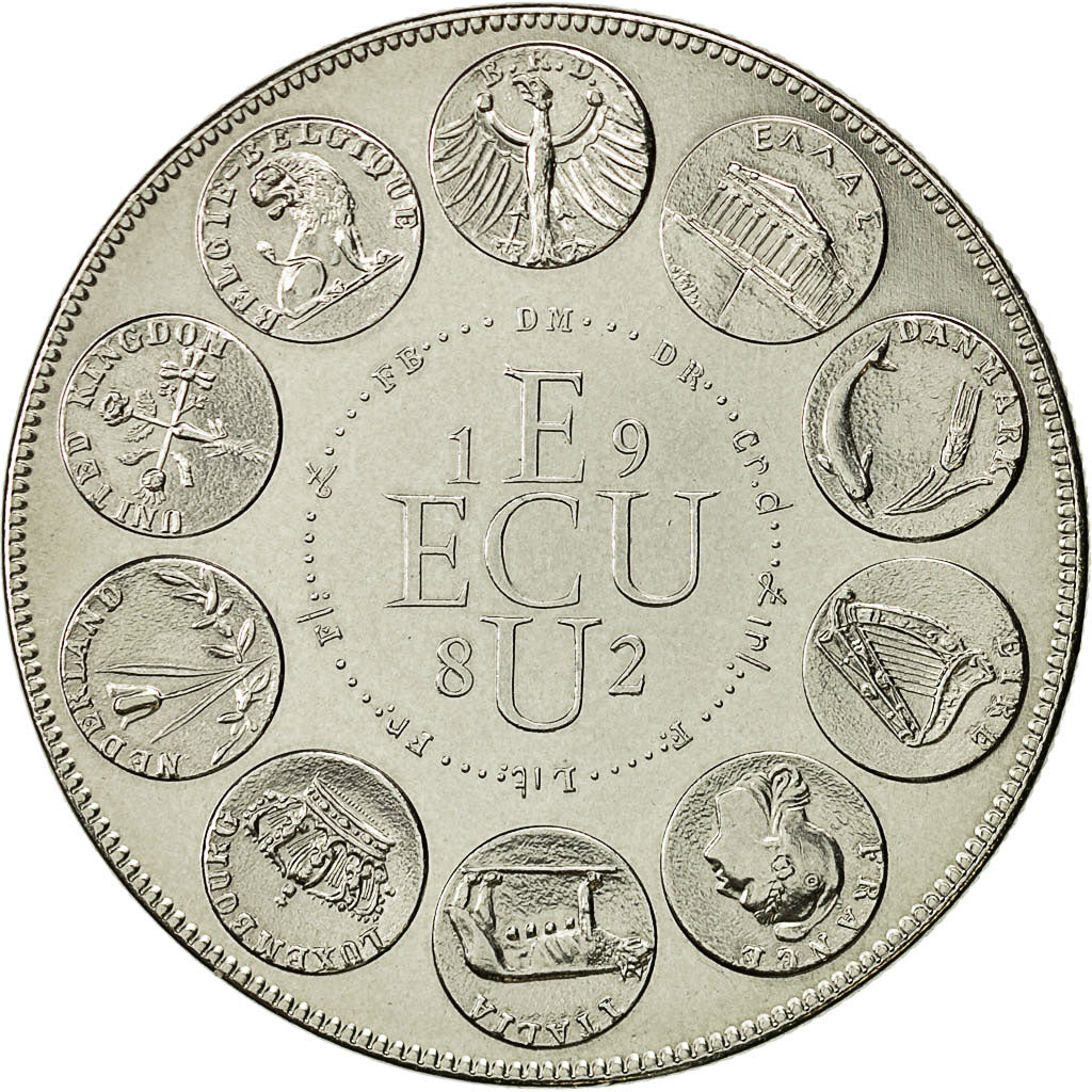 France, Medal, Ecu Europa, 1982, MS(64), Copper-nickel