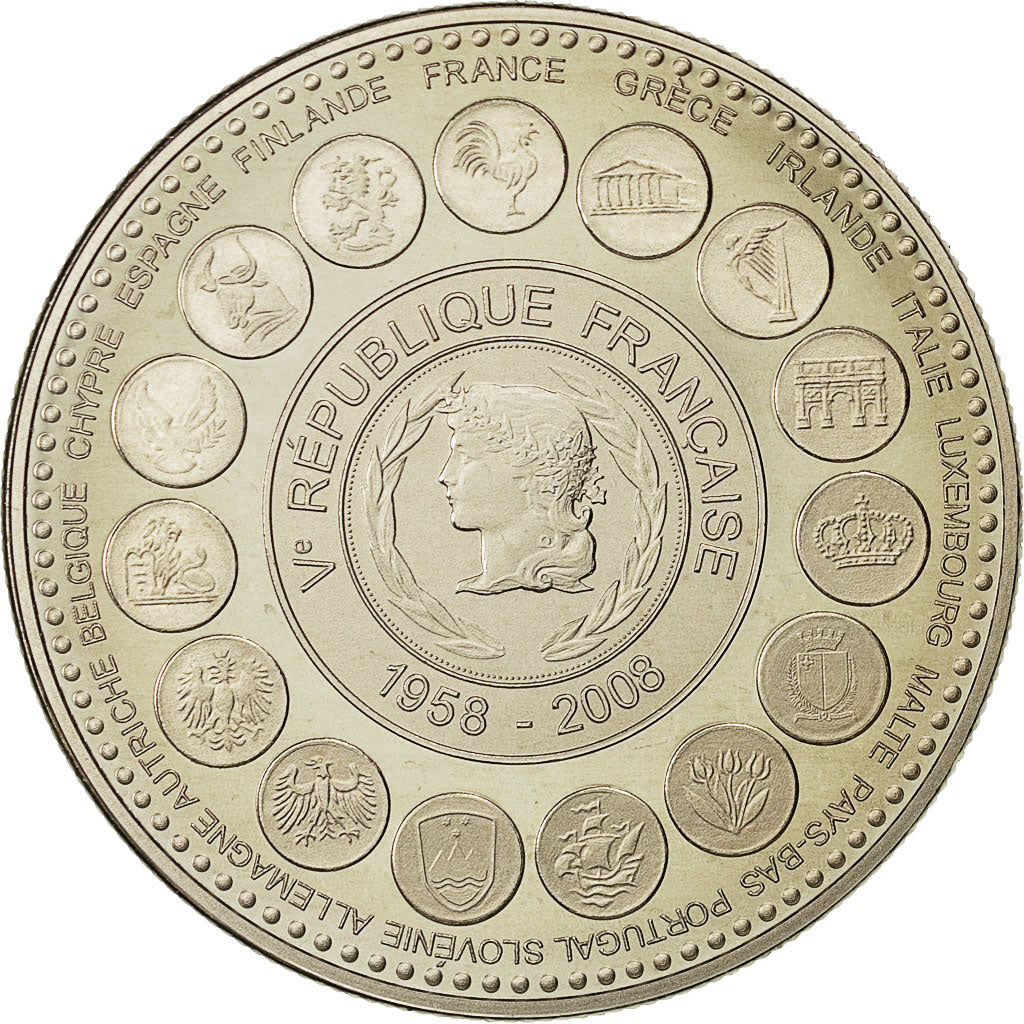 France, Medal, L'Europe des XXVII Essai, 2008, MS(64), Copper-nickel