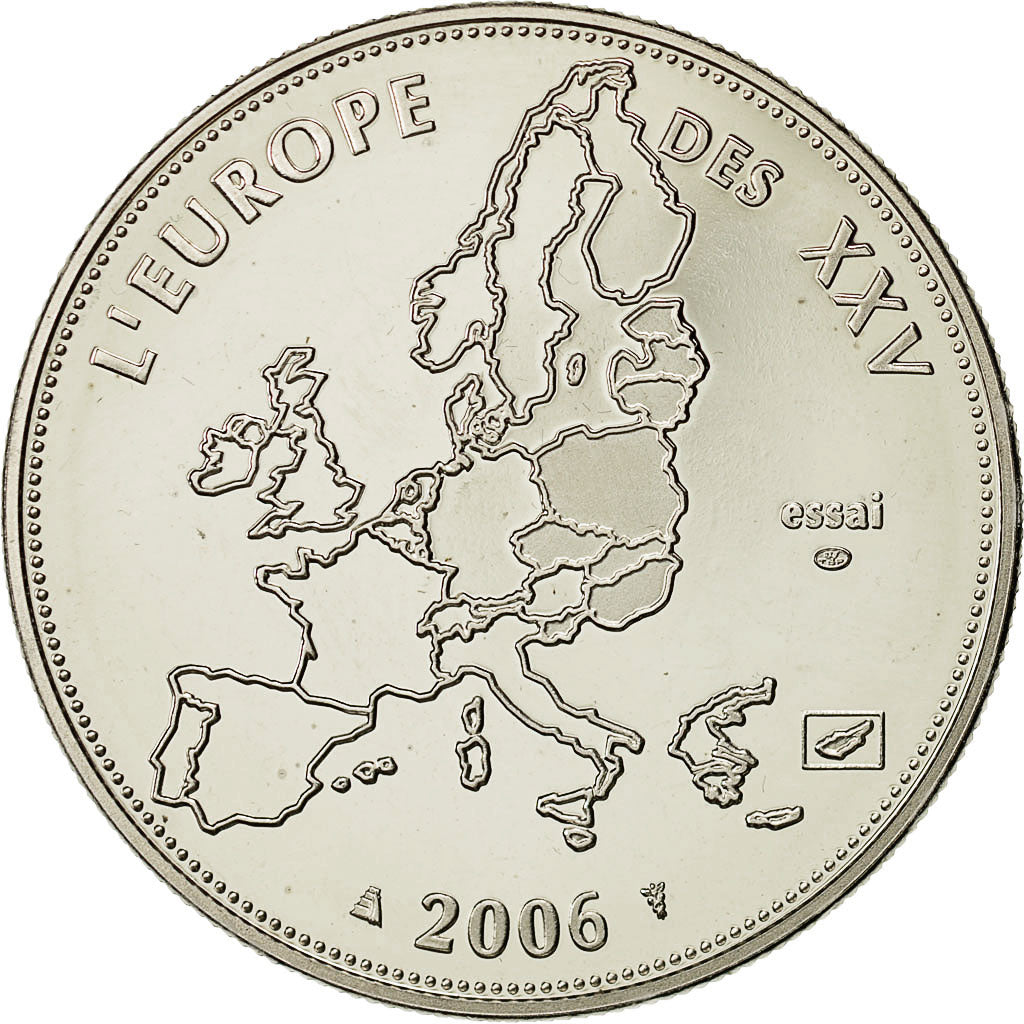 France, Medal, L'Europe des XXV, Essai, 2006, MS(64), Copper-nickel