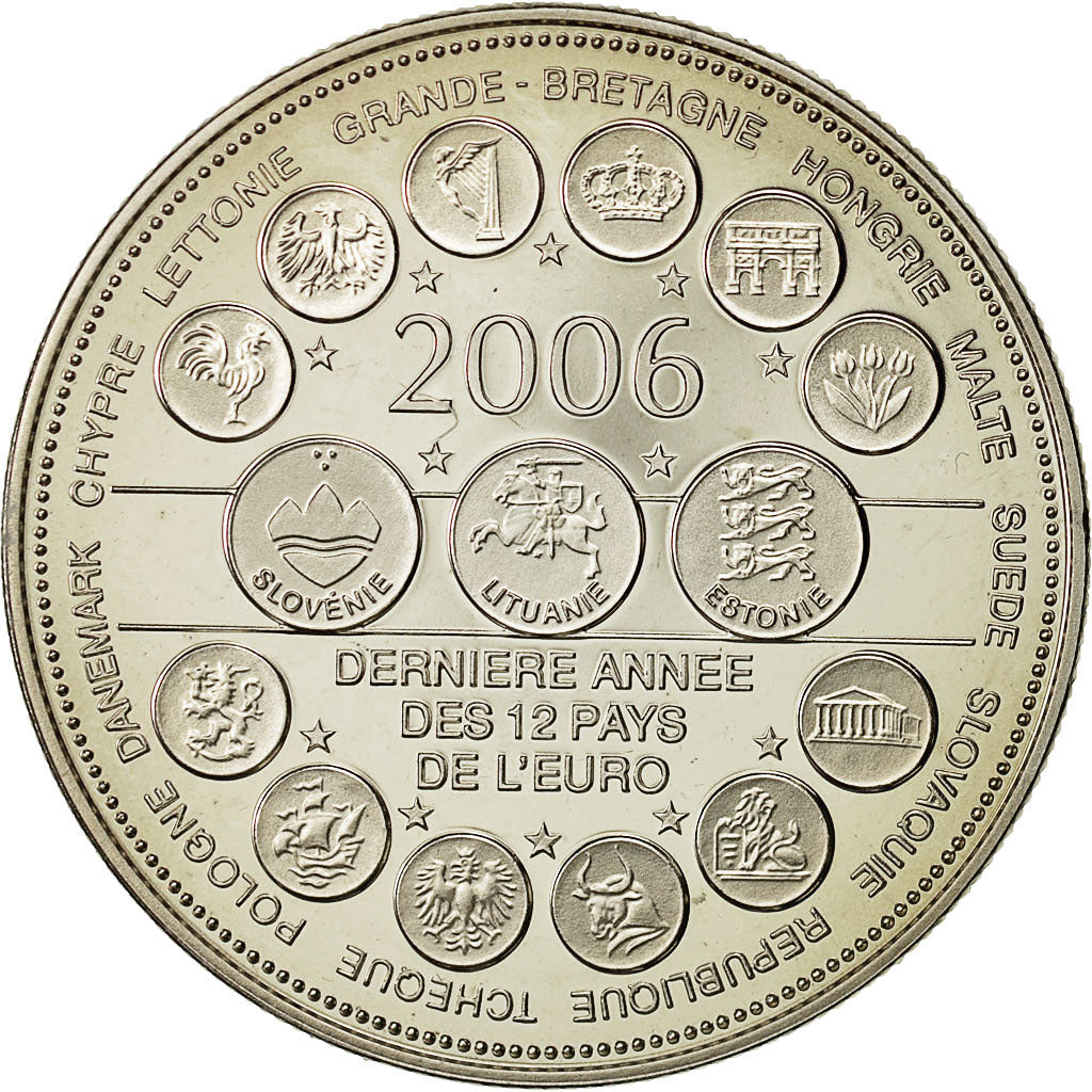 France, Medal, L'Europe des XXV, Essai, 2006, MS(64), Copper-nickel