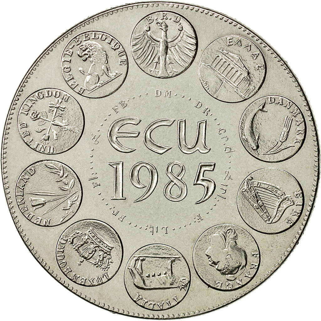 France, Medal, Ecu Europa, 1985, MS(64), Copper-nickel