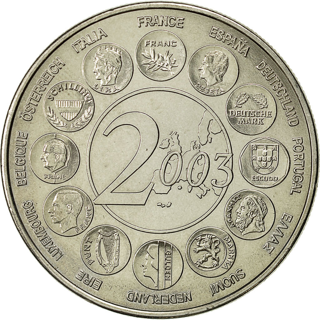 France, Medal, L'Europe des XV, Essai, 2003, MS(64), Copper-nickel