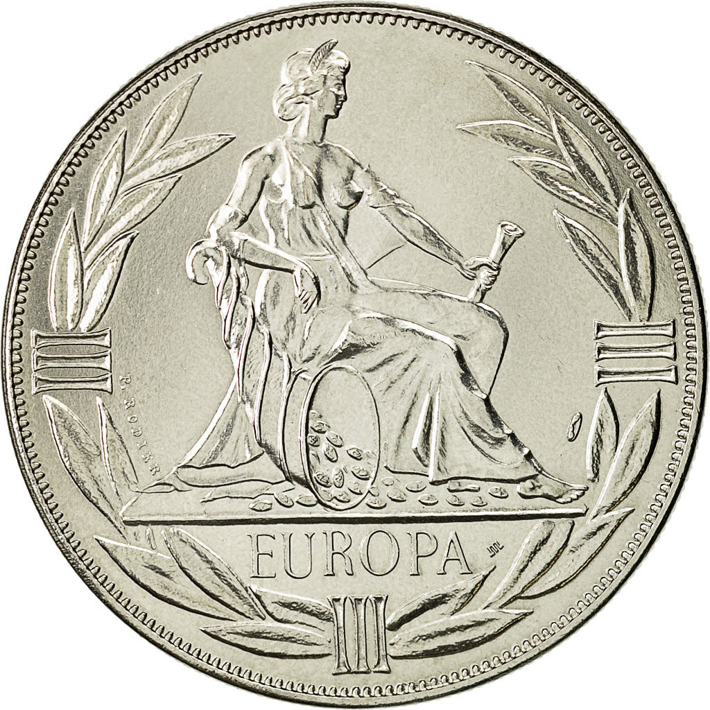 France, Medal, Ecu Europa, 1980, SPL+, Copper-nickel