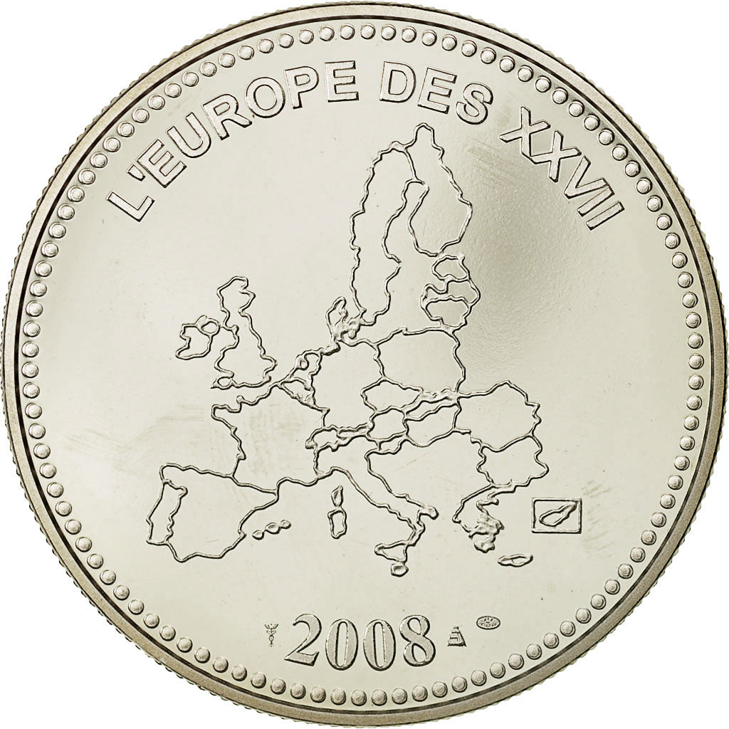 Francia, Medal, L'Europe des XXVII, Veme République, 2008, SPL+, Rame-nichel