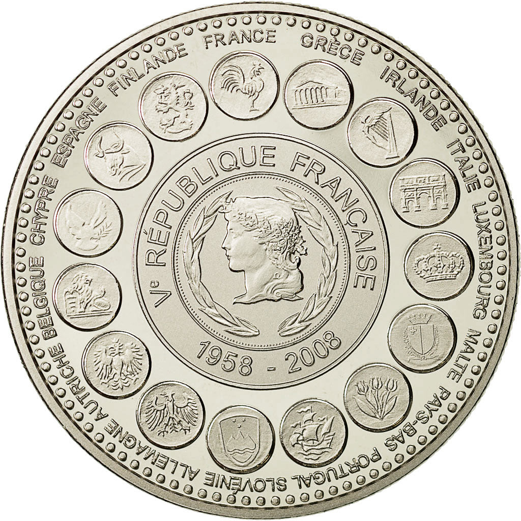 Francia, Medal, L'Europe des XXVII, Veme République, 2008, SPL+, Rame-nichel