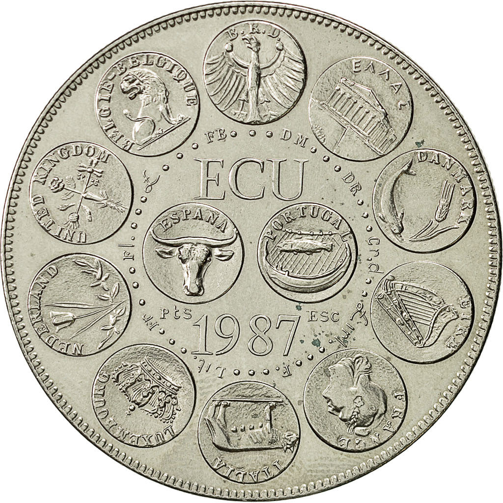 France, Medal, Ecu Europa, Essai, 1987, MS(64), Copper-nickel