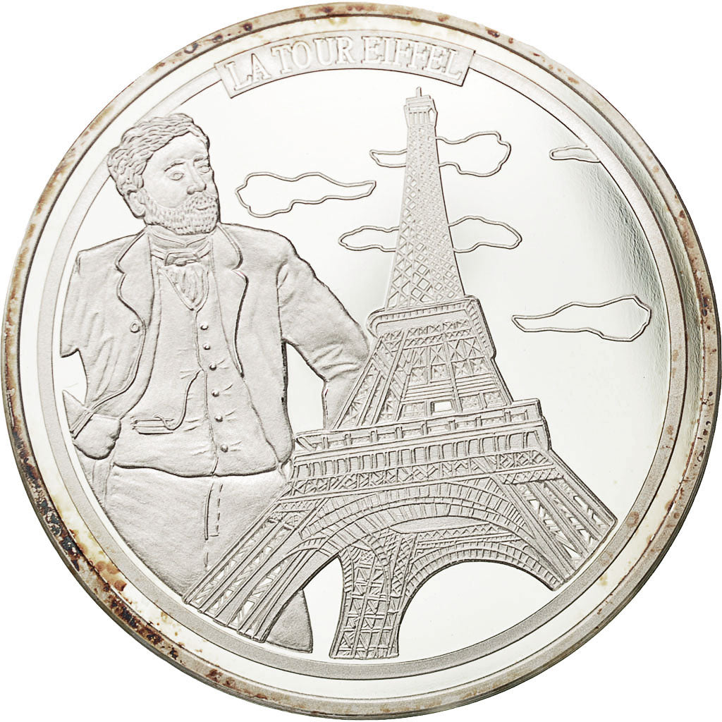 Francja, Medal, Monuments de Paris, La Tour Eiffel, Sztuka i Kultura, AU(55-58)