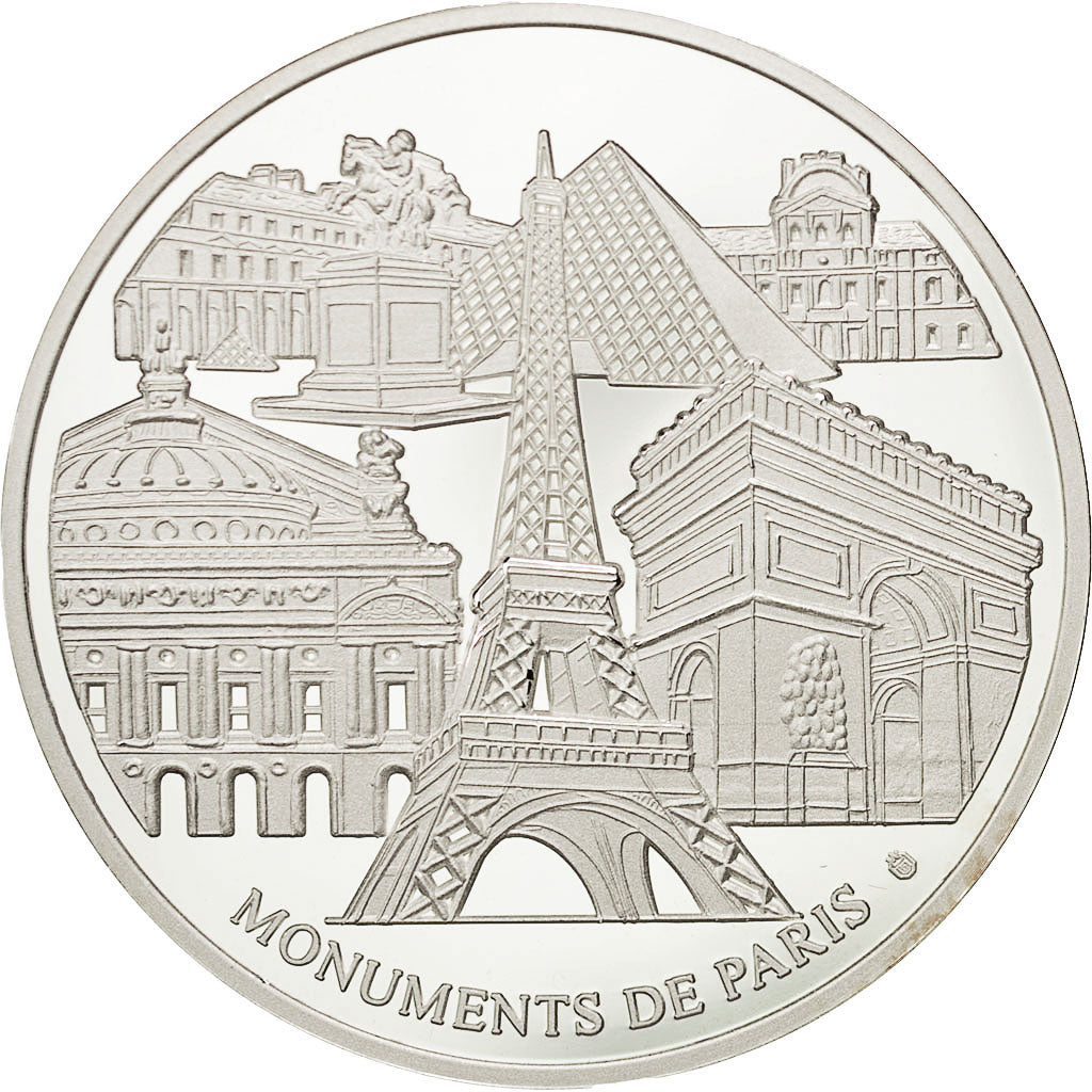 Francja, Medal, Monuments de Paris, La Tour Eiffel, Sztuka i Kultura, AU(55-58)