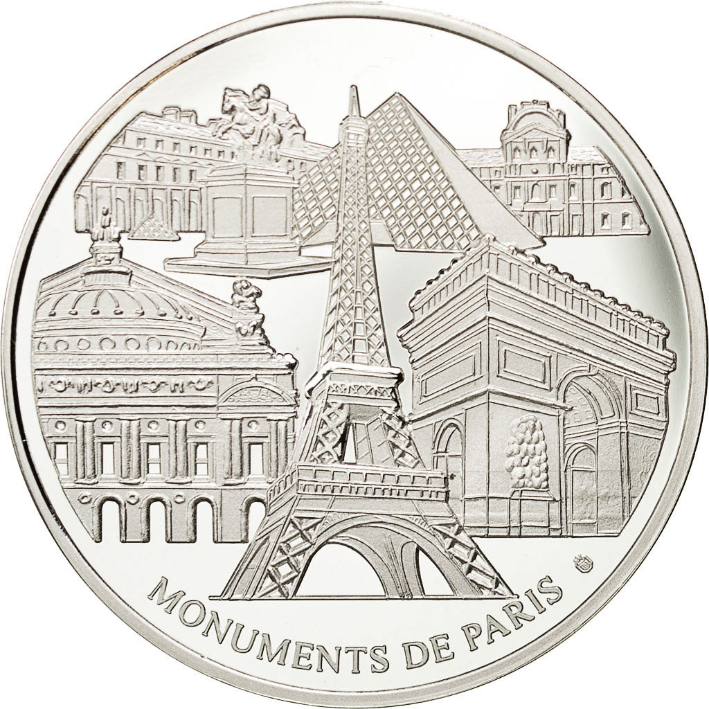 Francja, Medal, Monuments de Paris, La Madeleine, Sztuka i Kultura, AU(55-58)