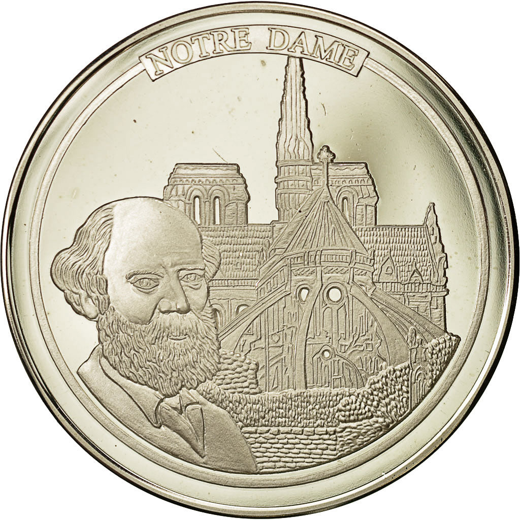 France, Medal, Monuments de Paris, Notre Dame, Arts & Culture, AU(55-58), Copper