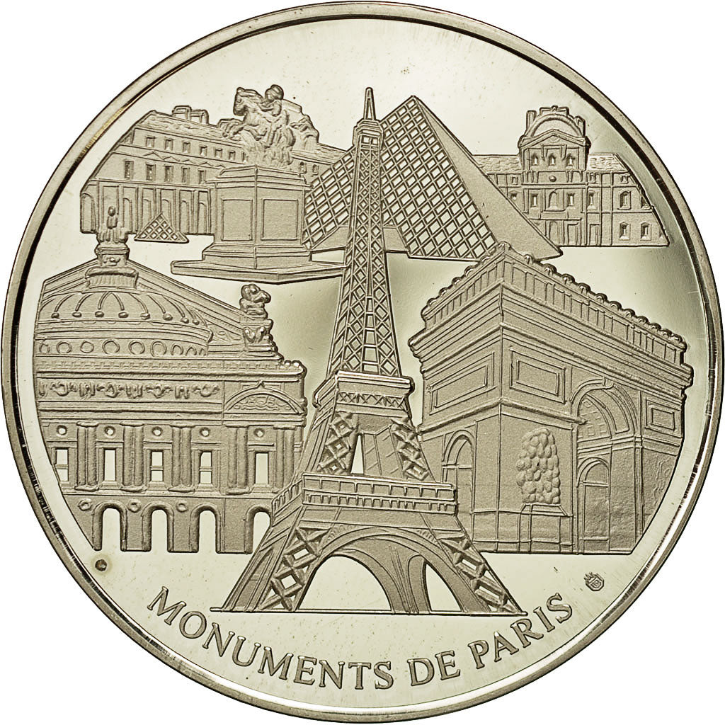 France, Medal, Monuments de Paris, Notre Dame, Arts & Culture, AU(55-58), Copper