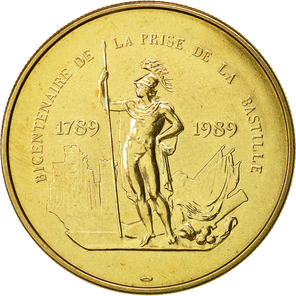 Francja, Medal, Bicentenaire de la Prise de la Bastille, Historia, Dubois.A