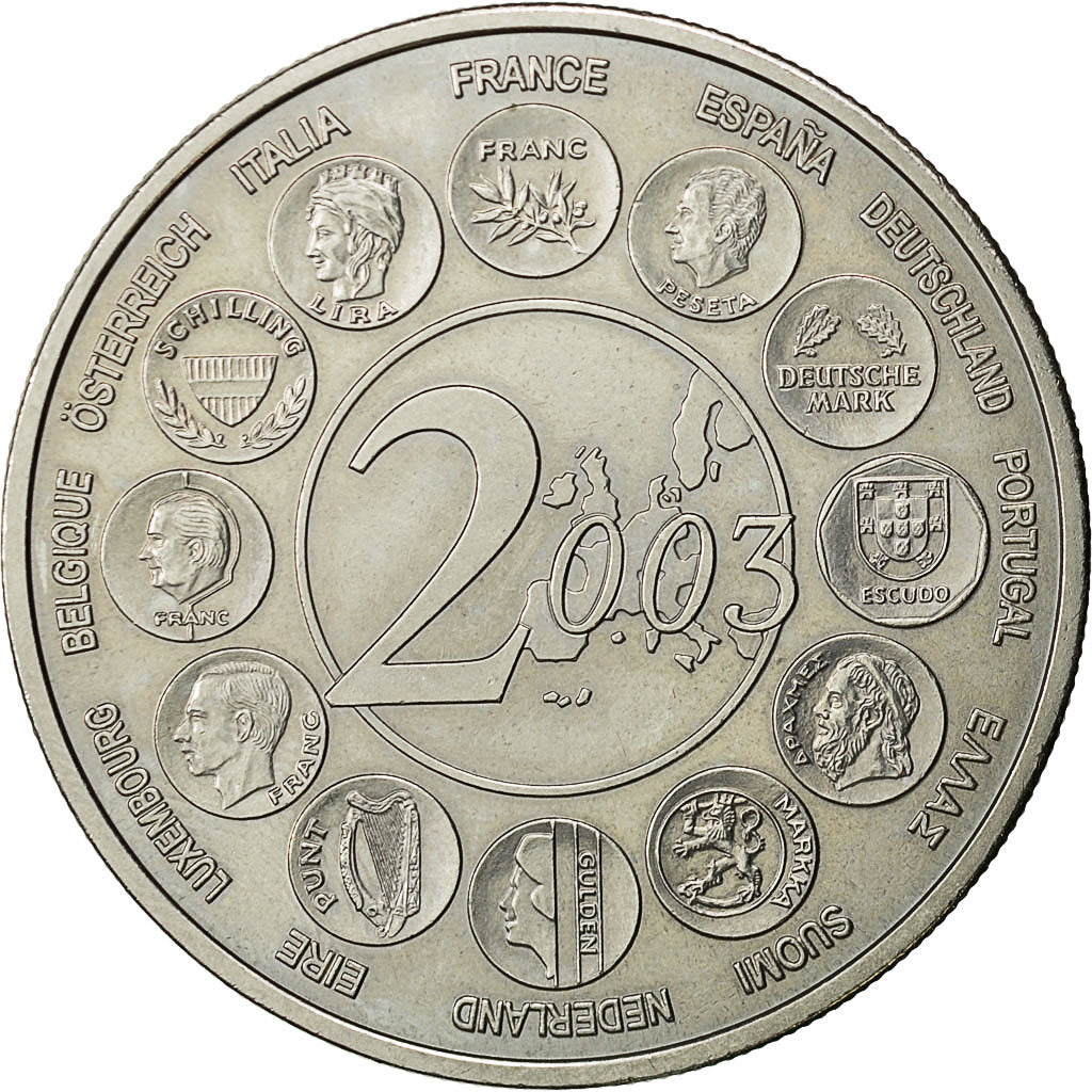 France, Medal, L'Europe des XV, Essai, 2003, SPL, Cupro-nickel
