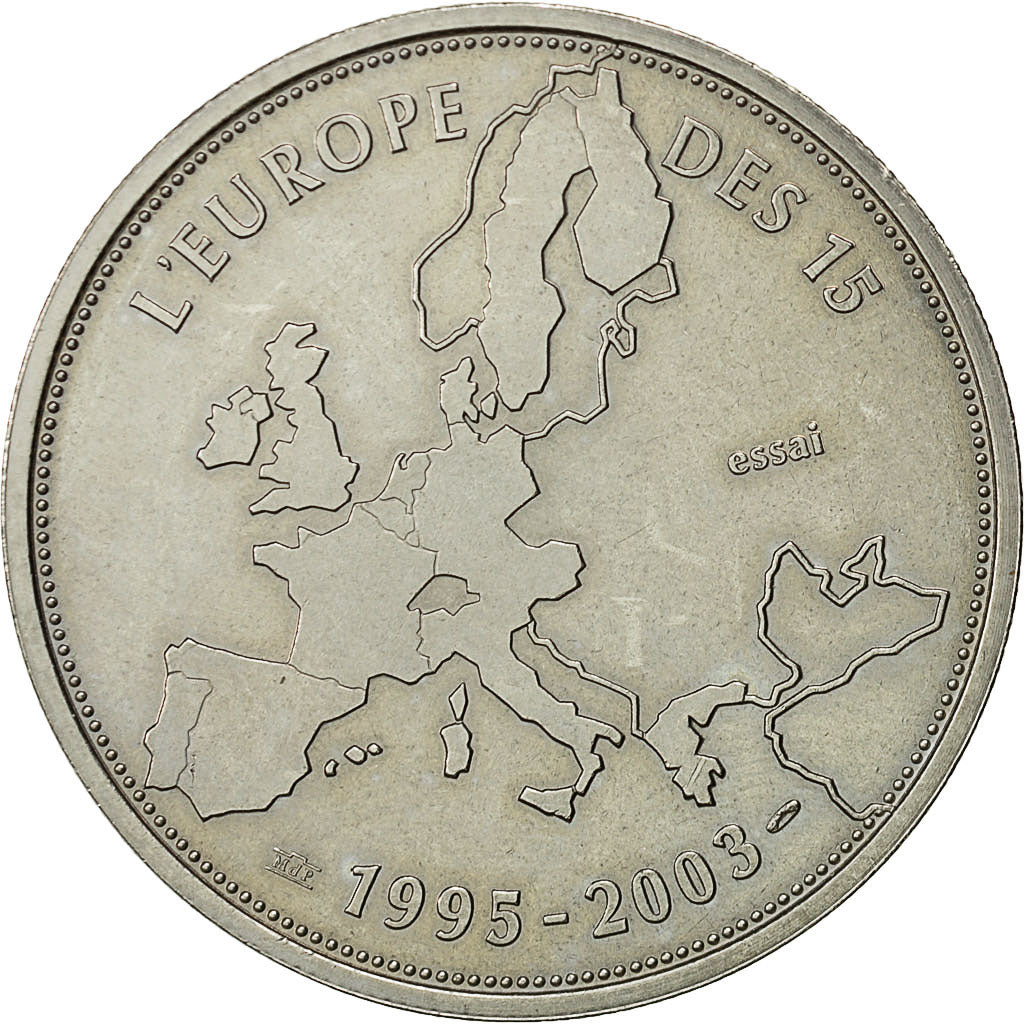 France, Medal, L'Europe des XV, Essai, 2003, SPL, Cupro-nickel