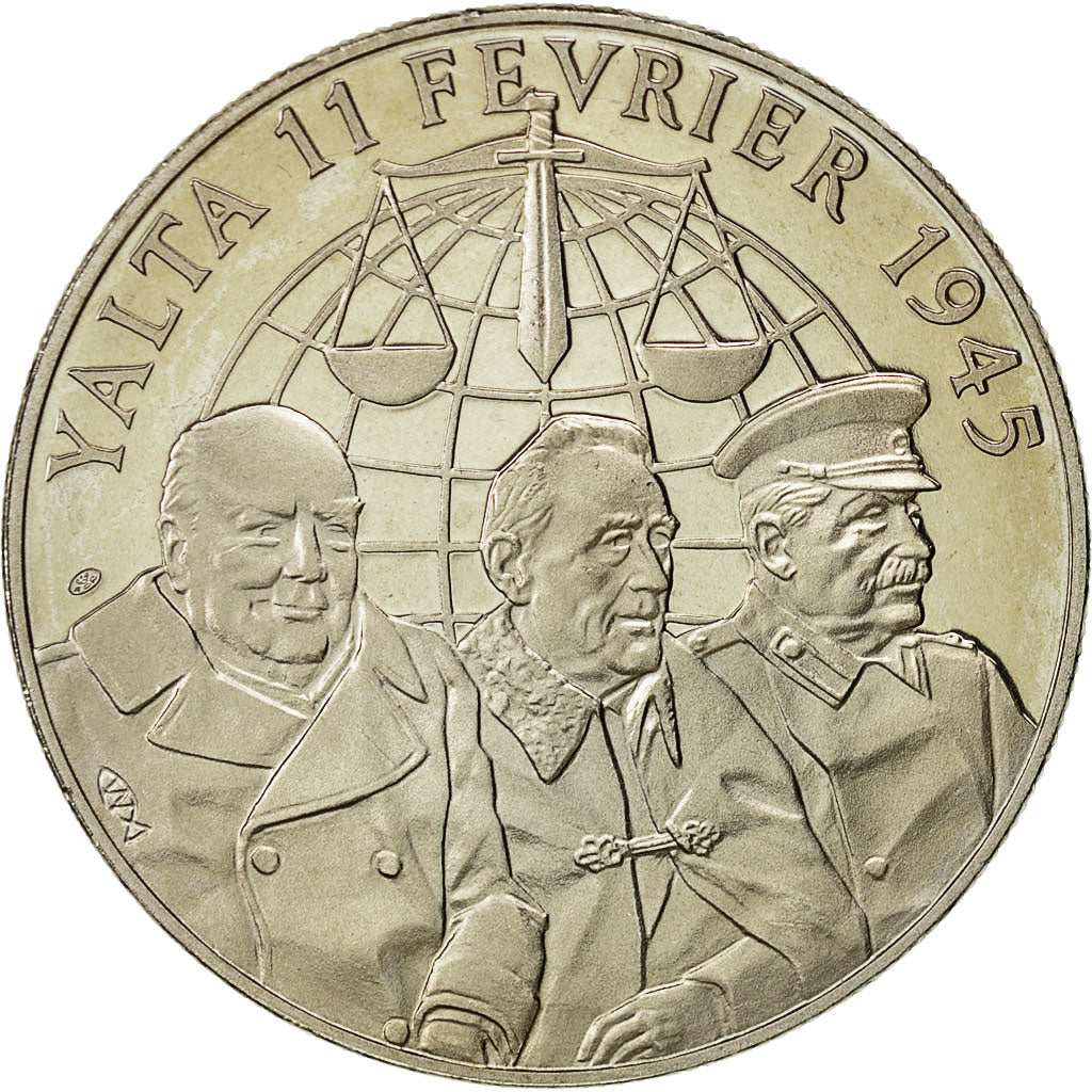 Francia, Medal, 1939-1945, Yalta, 11 février 1945, Politics, Society, War