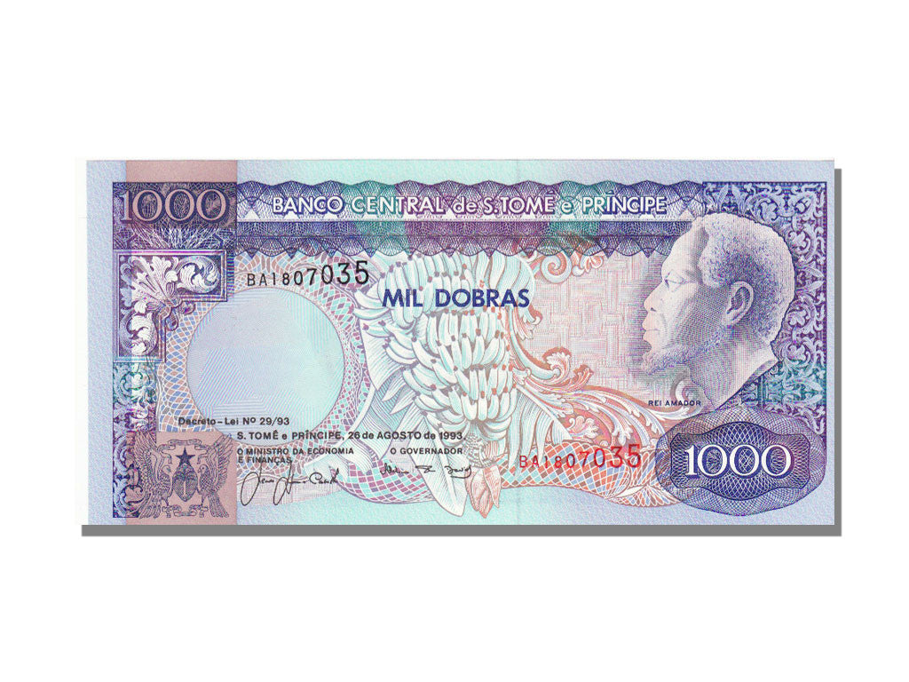 Banknote, Saint Thomas and Prince, 1000 Dobras, 1993, 1993-08-26, UNC(65-70)