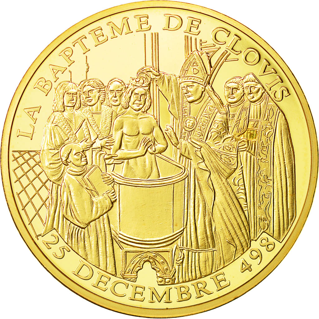 France, Medal, La baptême de Clovis, 25 décembre 498, History, Histoire de