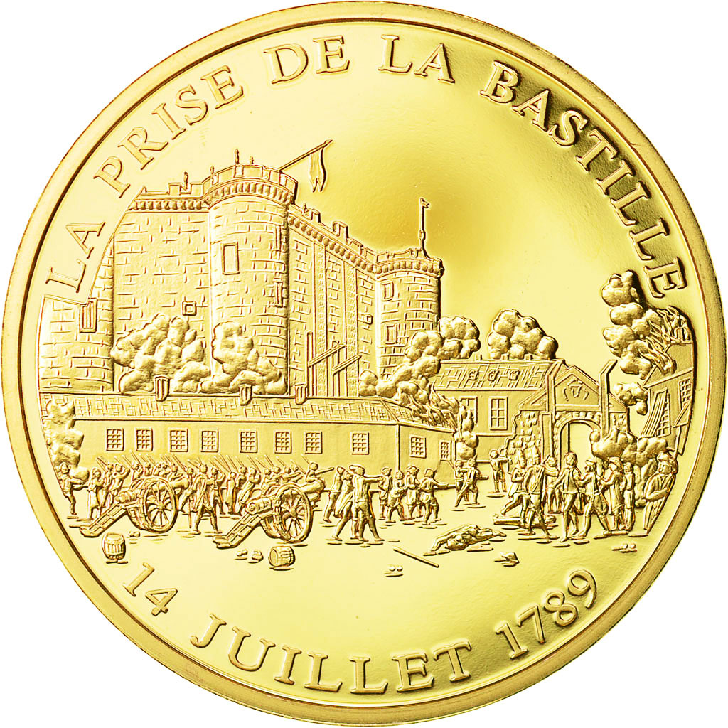 Francia, Medal, La prise de la Bastille, 14 juillet 1789, History, Histoire de