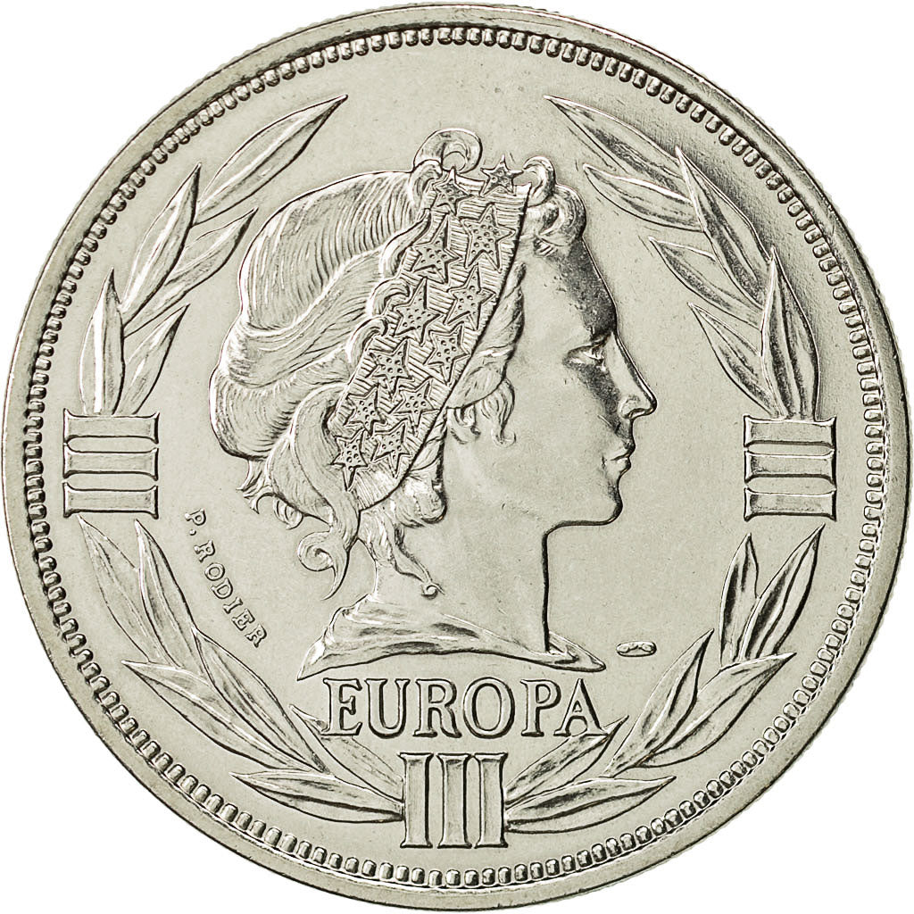 Francja, Medal, Ecu Europa, 1994, MS(63), Miedzionikiel