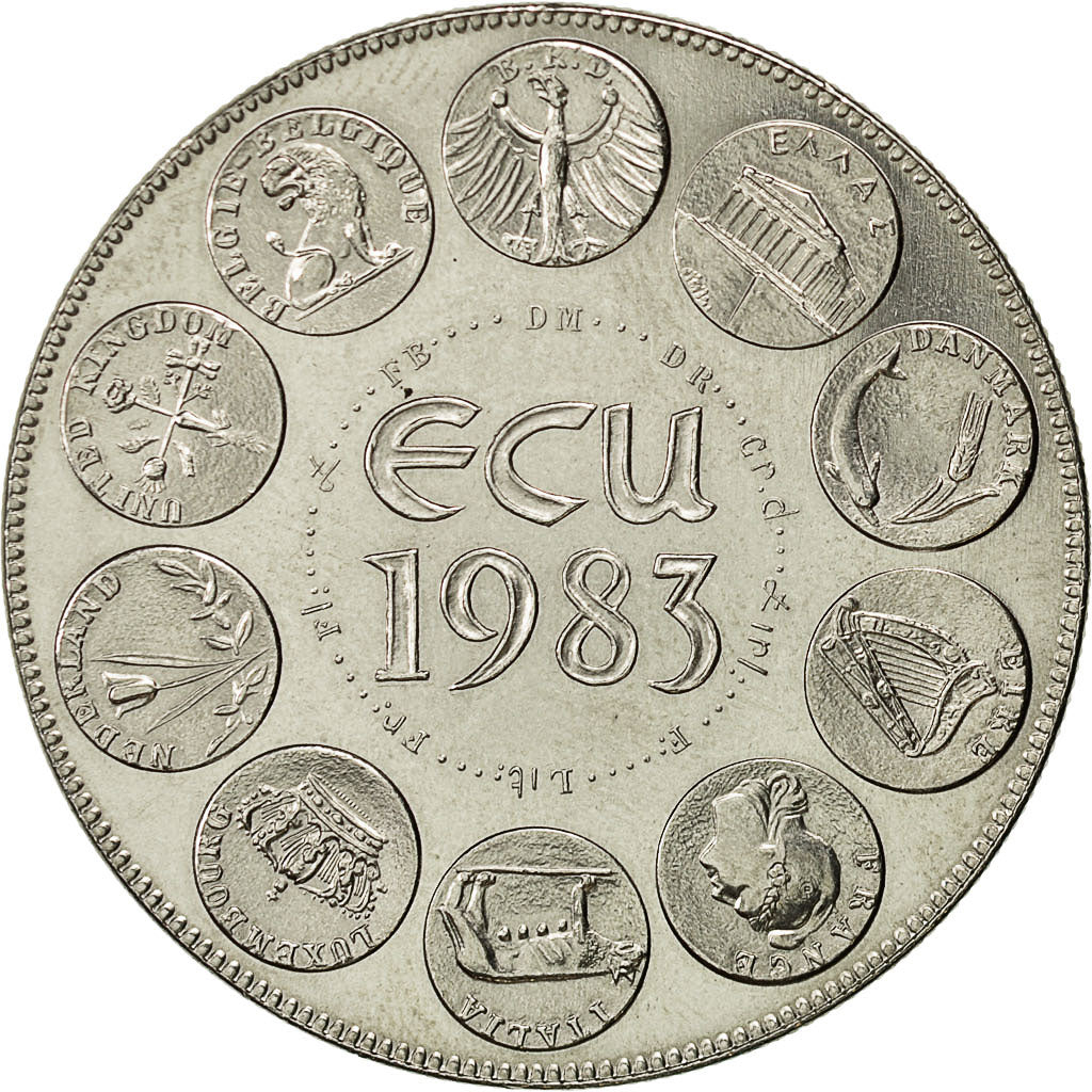 France, Medal, Ecu Europa, 1983, SPL, Cupro-nickel