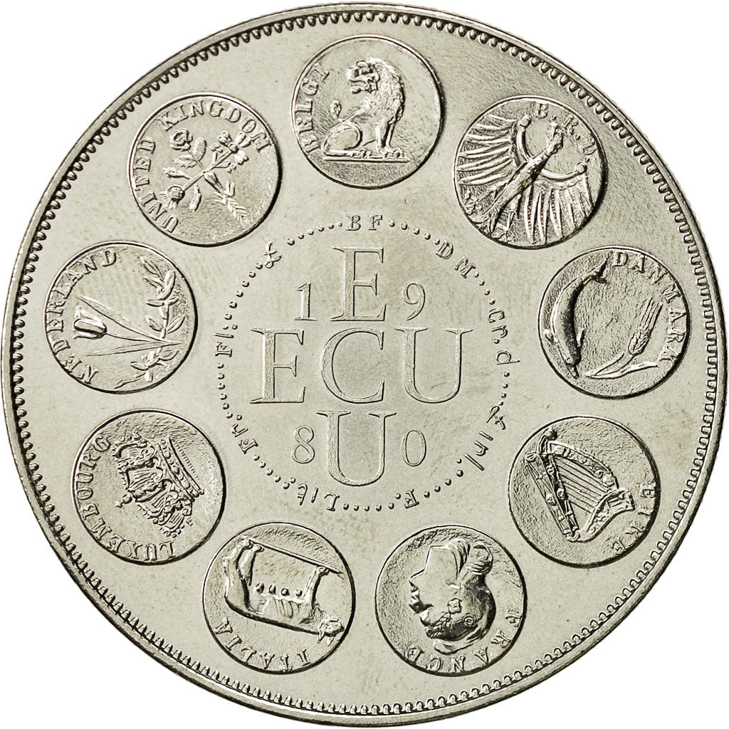 France, Medal, Ecu Europa, 1980, SPL, Cupro-nickel